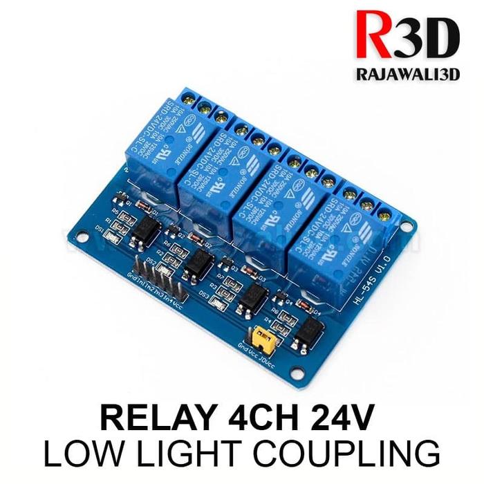 Jual Relay Module 4 Channel 24V With Light Coupling Protection - Kab ...