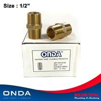 Gambar Double Nipple ONDA 1/2" Brass Kuningan Dobel Nepel Nepple valve dari Solusi Total ID Kota Administrasi Jakarta Selatan 1 Tokopedia