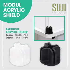 Holder / penyangga / penahan partisi meja untuk Akrilik