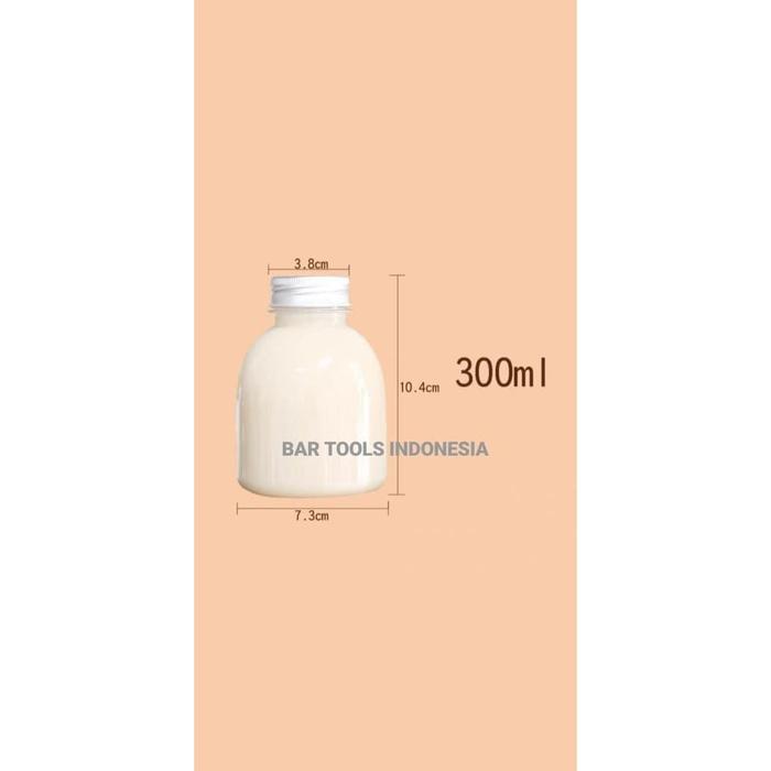 Gambar PET Botol pendek bulat 300 ml Clear / Transparan, Tebal, Tutup Silver dari BAR TOOLS INDONESIA Kota Malang Tokopedia