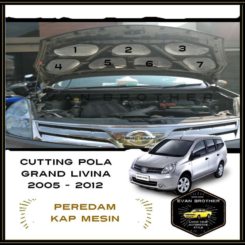Peredam Panas Kap Mesin Mobil Grand Livina Tahun 2005 - 2012 0
