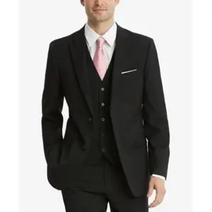 Nikayu SETELAN JAS SLIMFIT SEMI FORMAL JIMMIE FULL BLACK 3IN1 HIGH TWIST ORIGINAL Tebal Model Slimfit Korea Lapisan Dalam Full Furing Cocok untuk Acara Formal dan Semi Formal