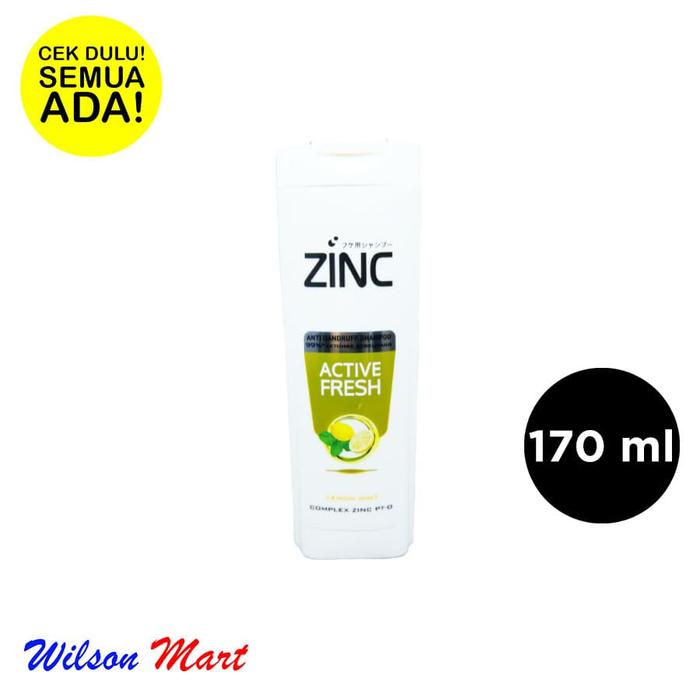 Gambar ZINC SHAMPOO ACTIVE FRESH LEMON MINT 170 ML dari Wilson Mart Kota Administrasi Jakarta Barat Tokopedia