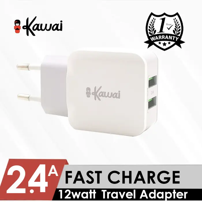Gambar iKawai Travel Charger Adapter 2 Port USB Fast Charging 2.4A IKC2U2AW - Charger Only dari Ikawai Official Store Jakarta Pusat 5 Tokopedia