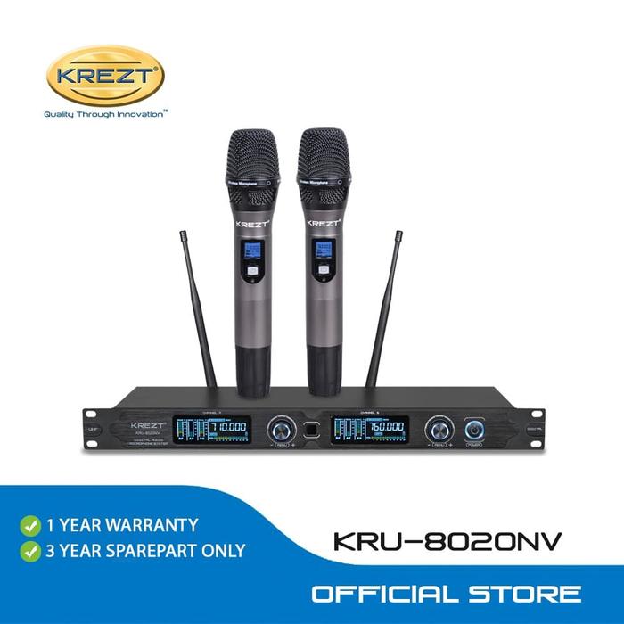 Gambar PROFESSIONAL WIRELESS MICROPHONE KREZT KRU-8020NV HANDHELD dari KREZT Kota Administrasi Jakarta Barat Tokopedia