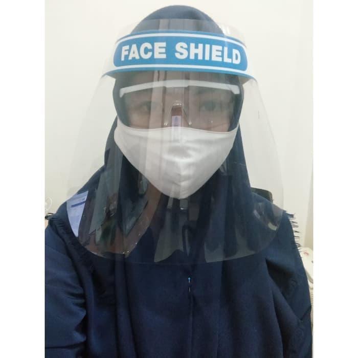 Face shield masker mika medis transparan pelindung safety mask