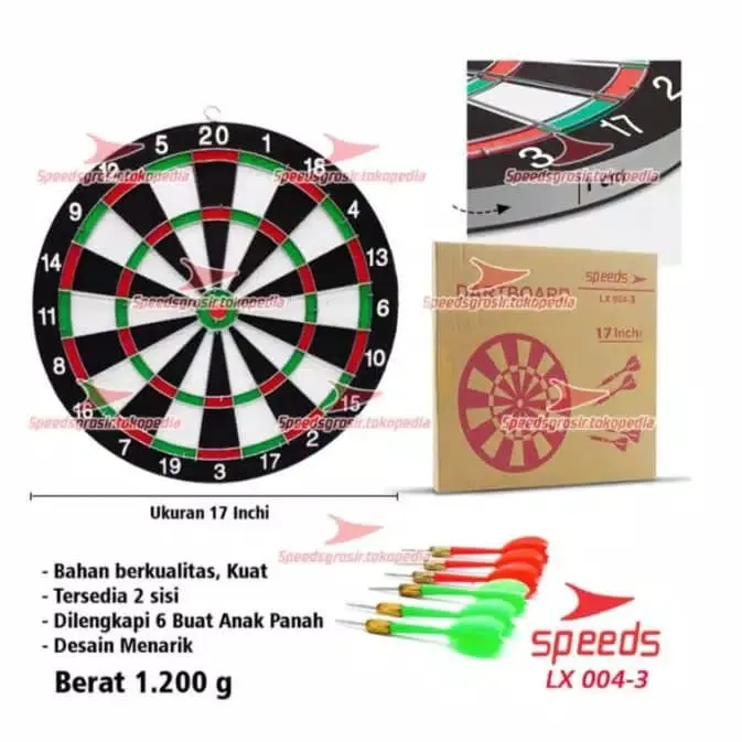 Dart game besar 17inc / papan dart board ukuran besar