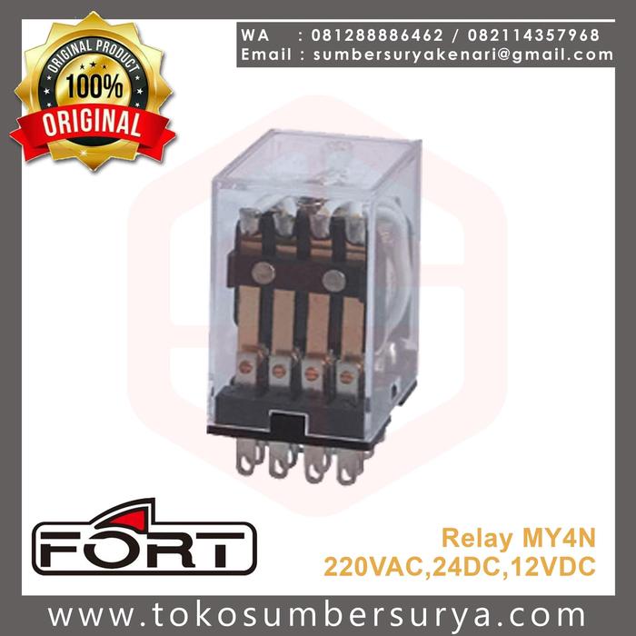 Jual Relay MY4N / MY4-N 220VAC, 24DC, 12VDC Fort - Jakarta Pusat ...