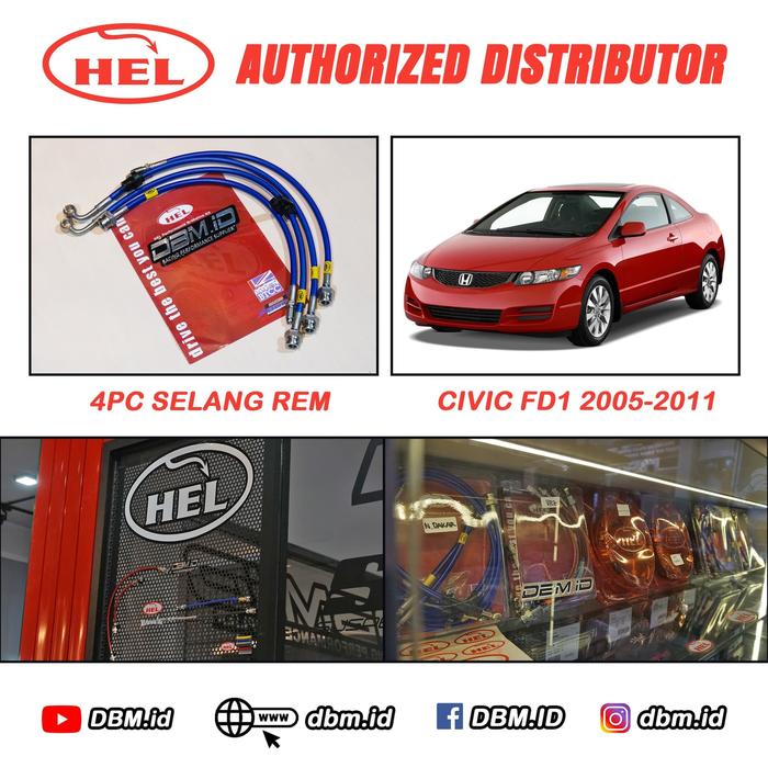 Gambar Selang Rem Hel Brake line Hel Honda Civic FD1 dari DBM.ID Kota Surabaya Tokopedia