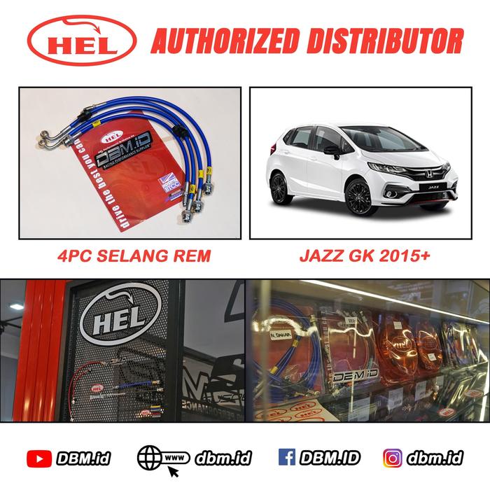 Gambar SELANG REM HEL PERFORMANCE ORIGINAL Jazz RS GK 2015 - 2021 dari DBM.ID Kota Surabaya Tokopedia