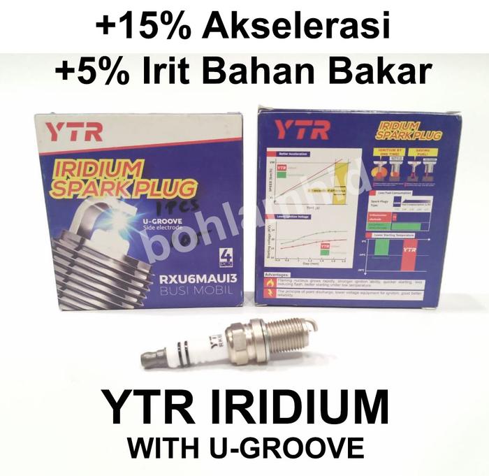 Gambar BUSI IRIDIUM ACCORD YTR U-Groove Spark Plug Mobil dari bohlamhid Kota Tangerang Tokopedia