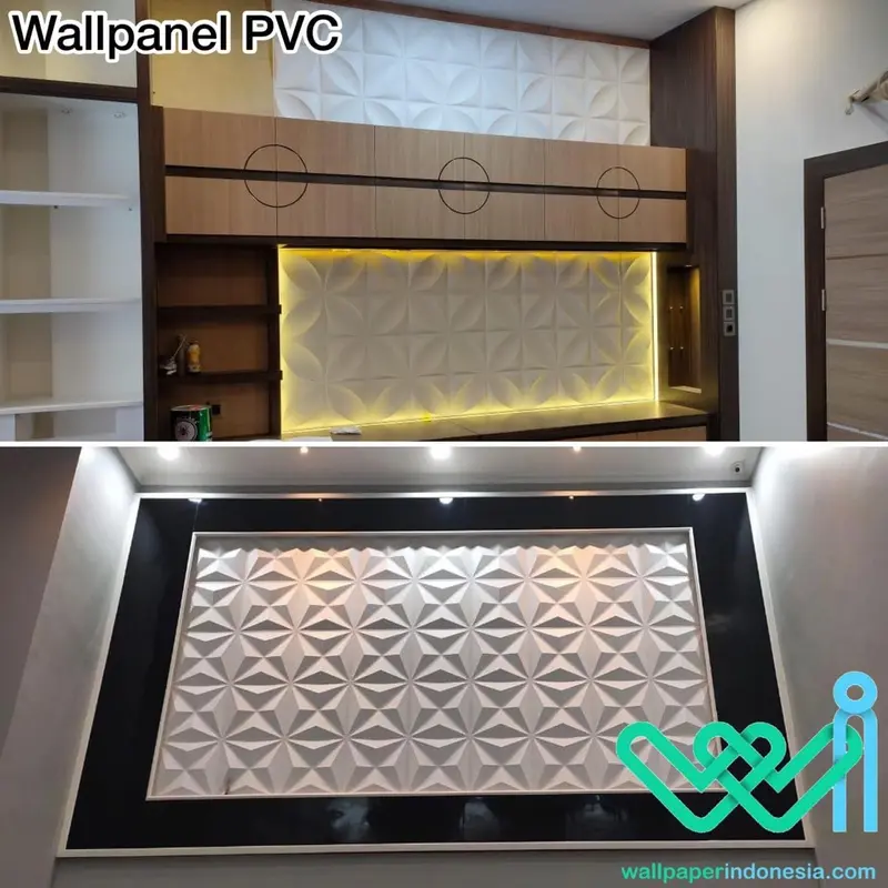 WALLPANEL 3D DINDING | WALL PANEL PVC | INTERIOR DEKORASI WALLPAPER 2 3
