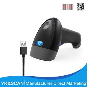 USB Barcode Scanner Supermarket 2D QR 1D YKMK30 Terlaris