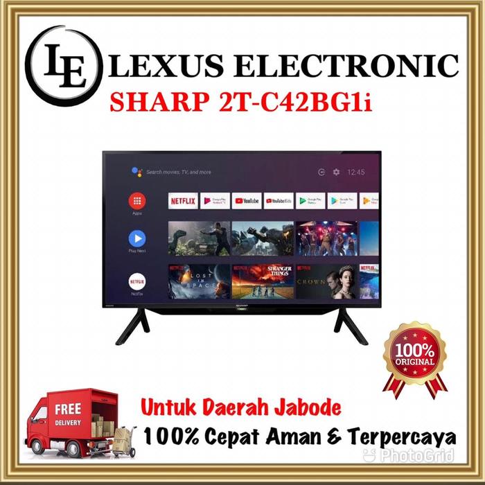 Gambar SHARP LED TV 42 INCH | 2T-C42BG1I | 42BG1 | 42BG | C42BG1 | ANDROID TV dari lexus electronic mall Kota Bogor Tokopedia