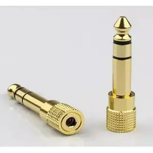 CONVERTER AUDIO 3.5MM KE 6.5MM AUX 3.5 TO 6.5 6.35 KONVERTER GOLD JACK