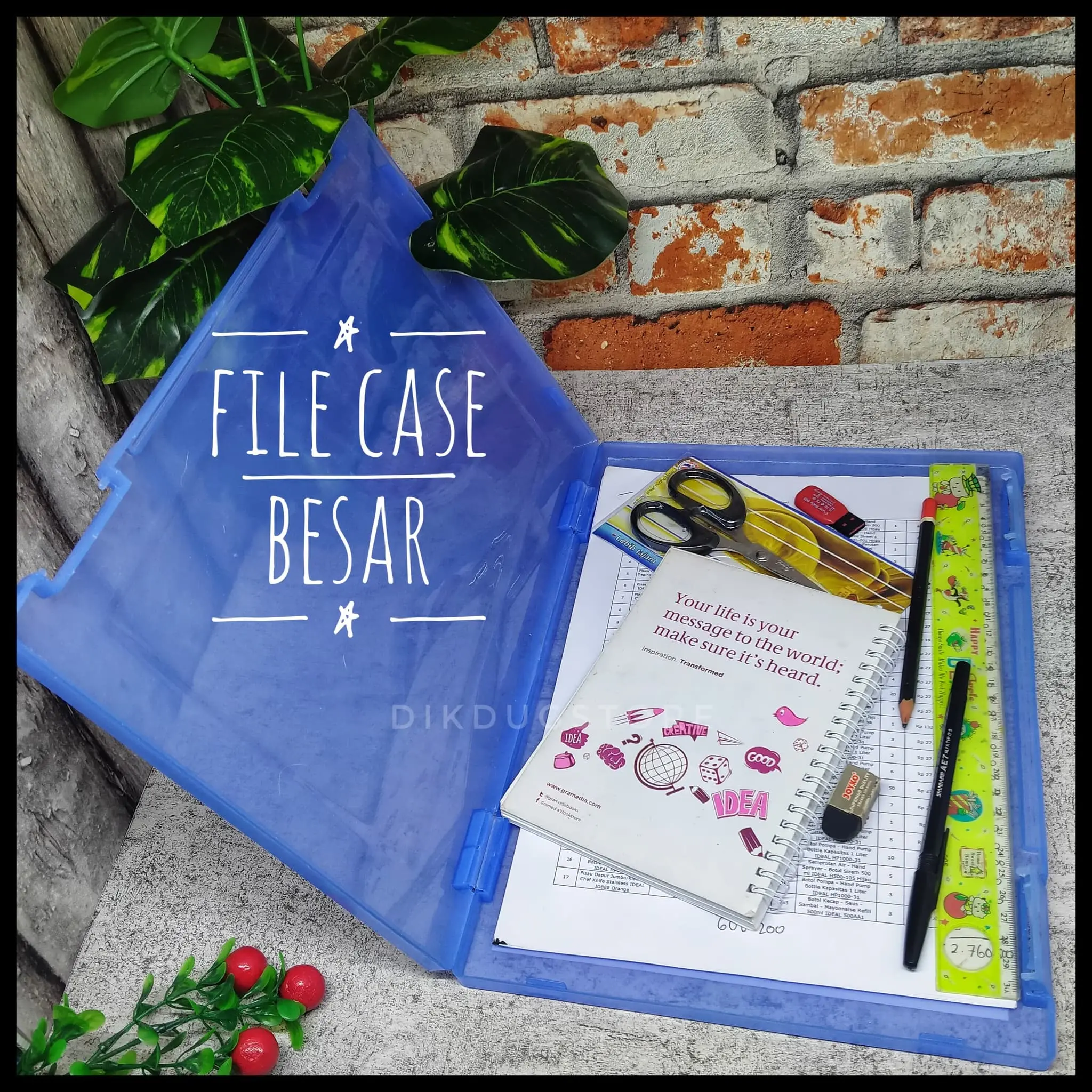 File Case - Map Plastik - Ukuran Besar Fancy Transparant KOKOO 0605