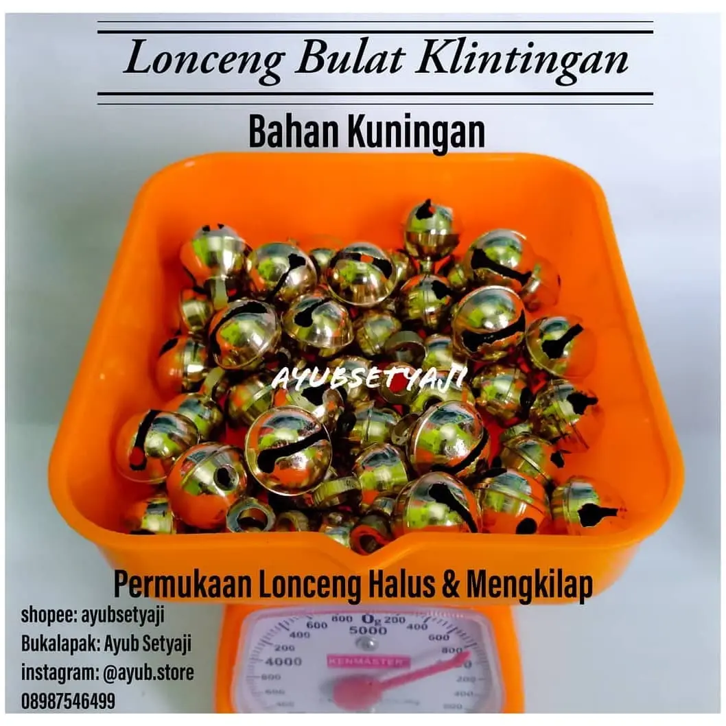 Lonceng Bulat Klintingan Krincingan Kuningan No 3 Diameter 2,5cm