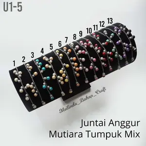 Kode: U1-5 juntaian mutiara anggur tumpuk praktis sekali untuk bros