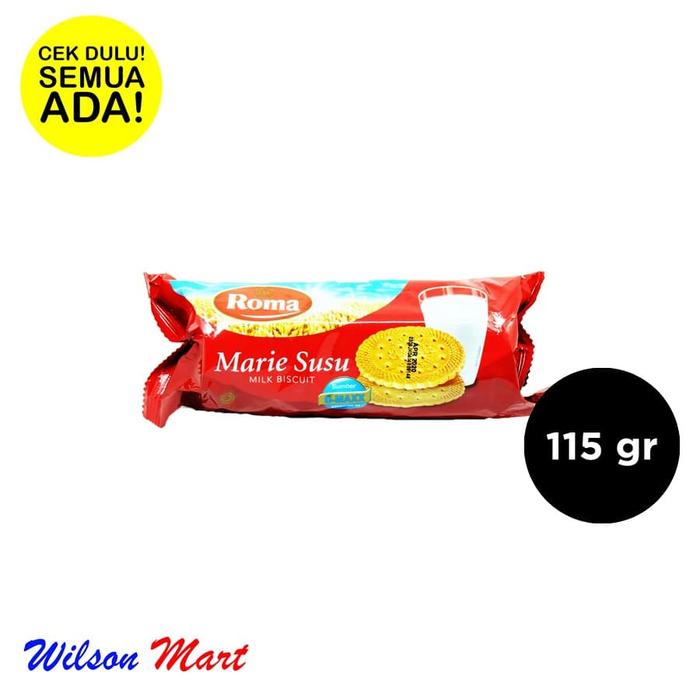 Gambar ROMA MARIE SUSU MILK BISCUIT 115 GRAM dari Wilson Mart Kota Administrasi Jakarta Barat Tokopedia