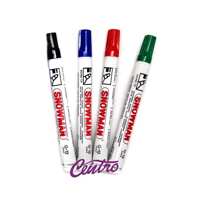 Gambar SNOWMAN BOARDMARKER ROUND TIP/SPIDOL PAPAN TULIS - Hitam dari CENTRO TRADING Kota Bandung Tokopedia