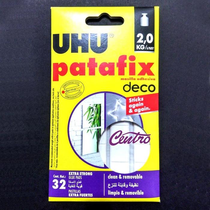 Gambar UHU PATAFIX 32 / White Tack It / glue pads / lem DECO dari CENTRO TRADING Kota Bandung Tokopedia