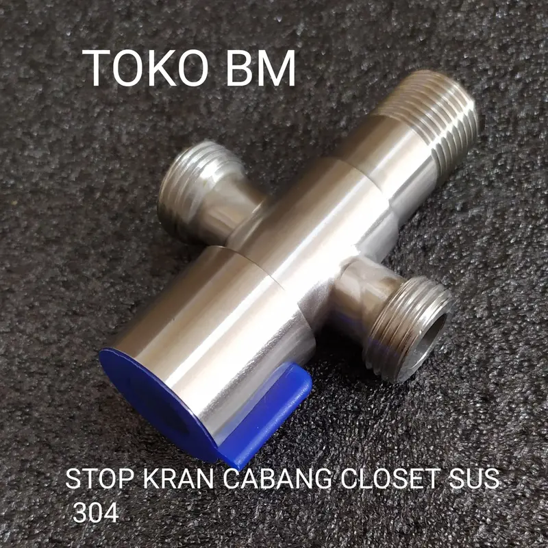stop keran air cabang/stop kran T/stop kran closet cabang sus 304 0