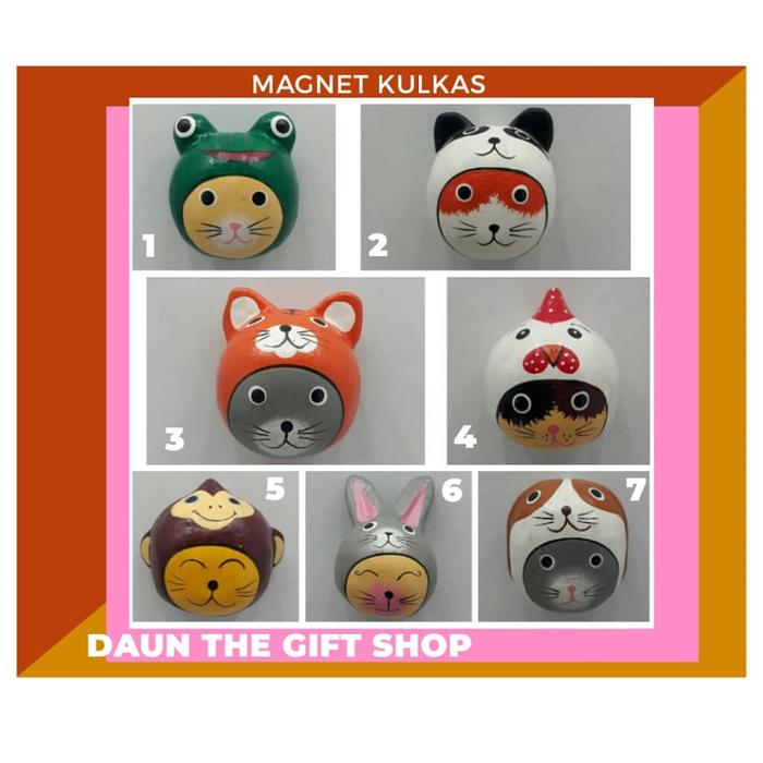 Gambar Magnet Kepala Animal Lucu | Magnet Kulkas | Tempelan Kulkas dari Daun The Gift Shop Kab. Badung Tokopedia