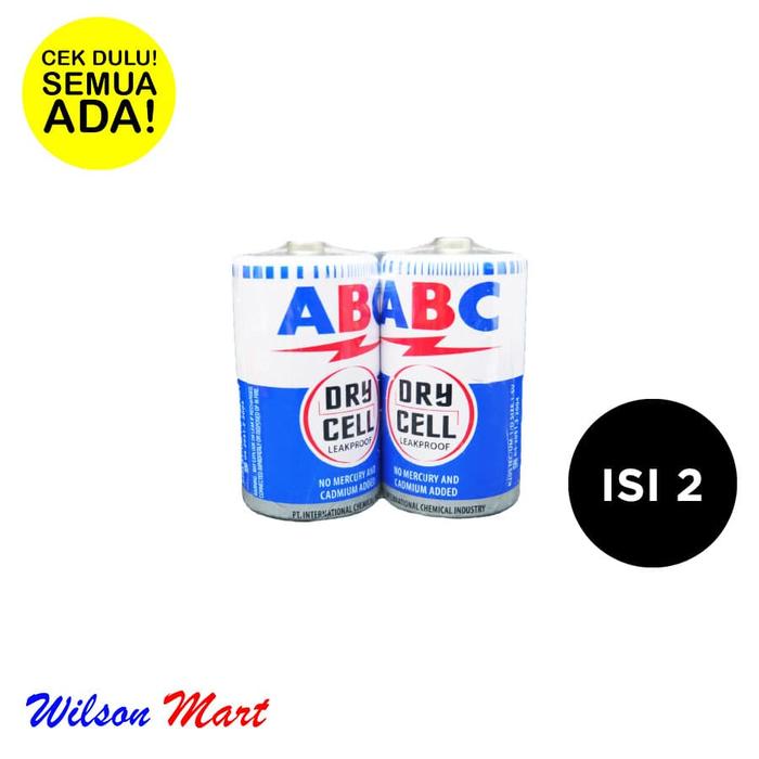 Gambar ABC BATERAI R20S ISI 2 PCS BATRE BESAR dari Wilson Mart Kota Administrasi Jakarta Barat Tokopedia