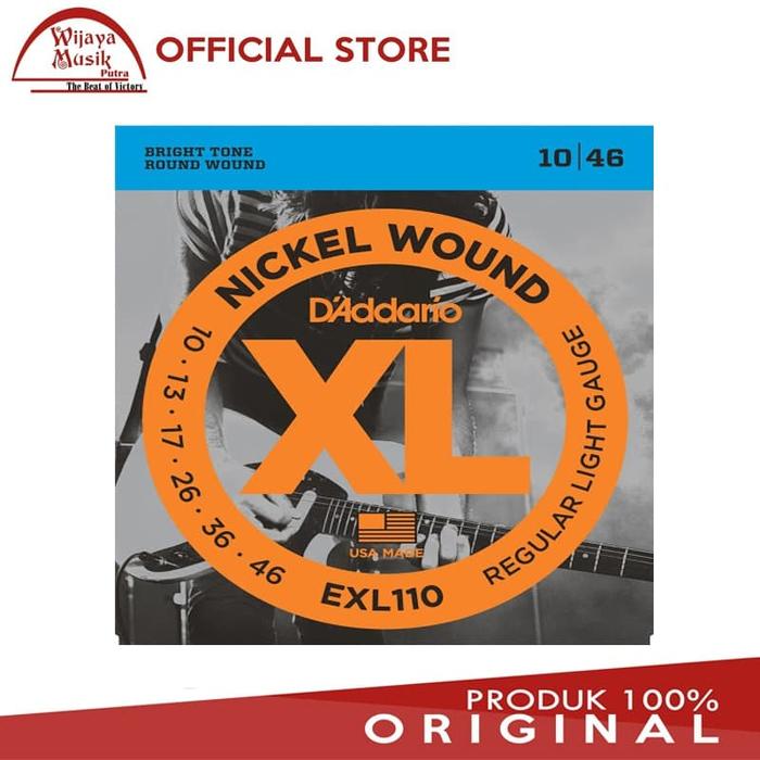 Gambar D'Addario Electric String Regular Light EXL-110 1046 dari W Musik Kota Administrasi Jakarta Utara Tokopedia