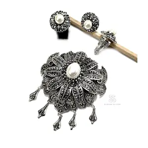 Set Bros Alpaka Bakar Mutiar Sudana Silver Bali