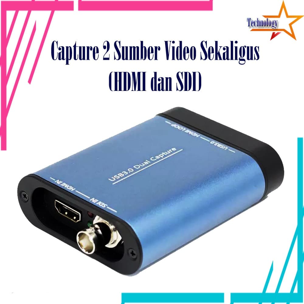USB 3.0 Dual Video Capture & Streaming (SDI+HDMI Input) - vMix dan OBS