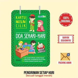 Flashcard Anak Islam Kartu Muslim Cilik Doa Sehari-hari