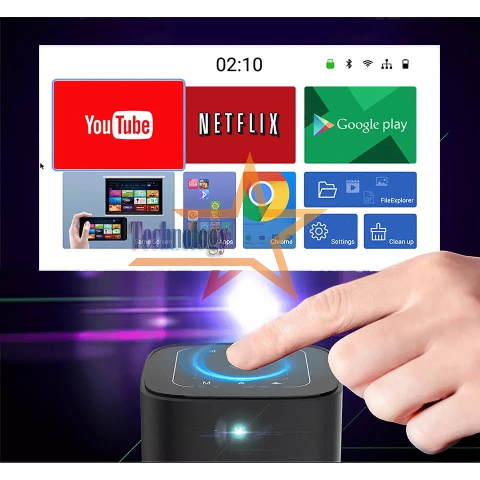 Smart Proyektor Android 7.1.2 1+8G HDMI IN Portable (Bluetooth/WIFI)