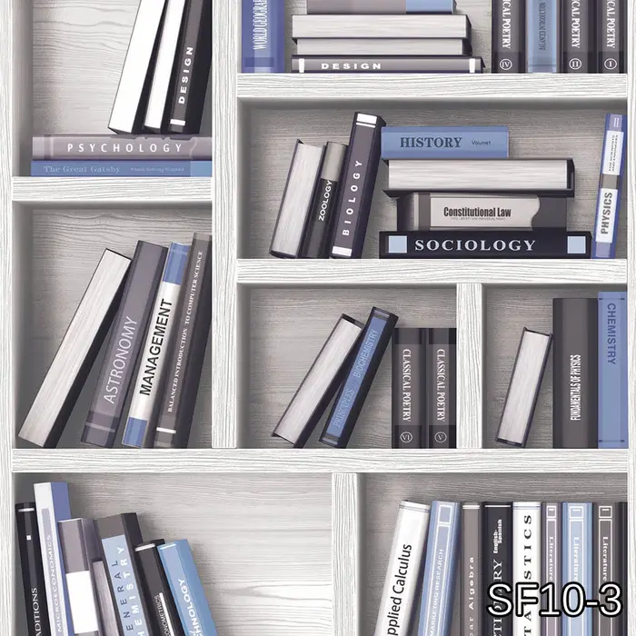 Gambar Wallpaper Dinding Murah - 5m2 - Motif Rak Buku - SF10-1 s/d SF10-5 - SF10-1 dari Wallpaper Indonesia . com Kota Tangerang 5 Tokopedia