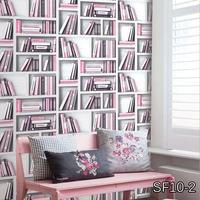 Gambar Wallpaper Dinding Murah - 5m2 - Motif Rak Buku - SF10-1 s/d SF10-5 - SF10-1 dari Wallpaper Indonesia . com Kota Tangerang 2 Tokopedia