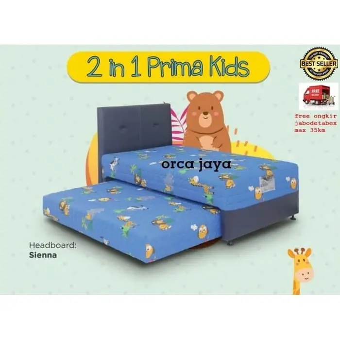 Guhdo Springbed Anak 2 In 1 Prima Kids Fullset Sienna uk.160x200