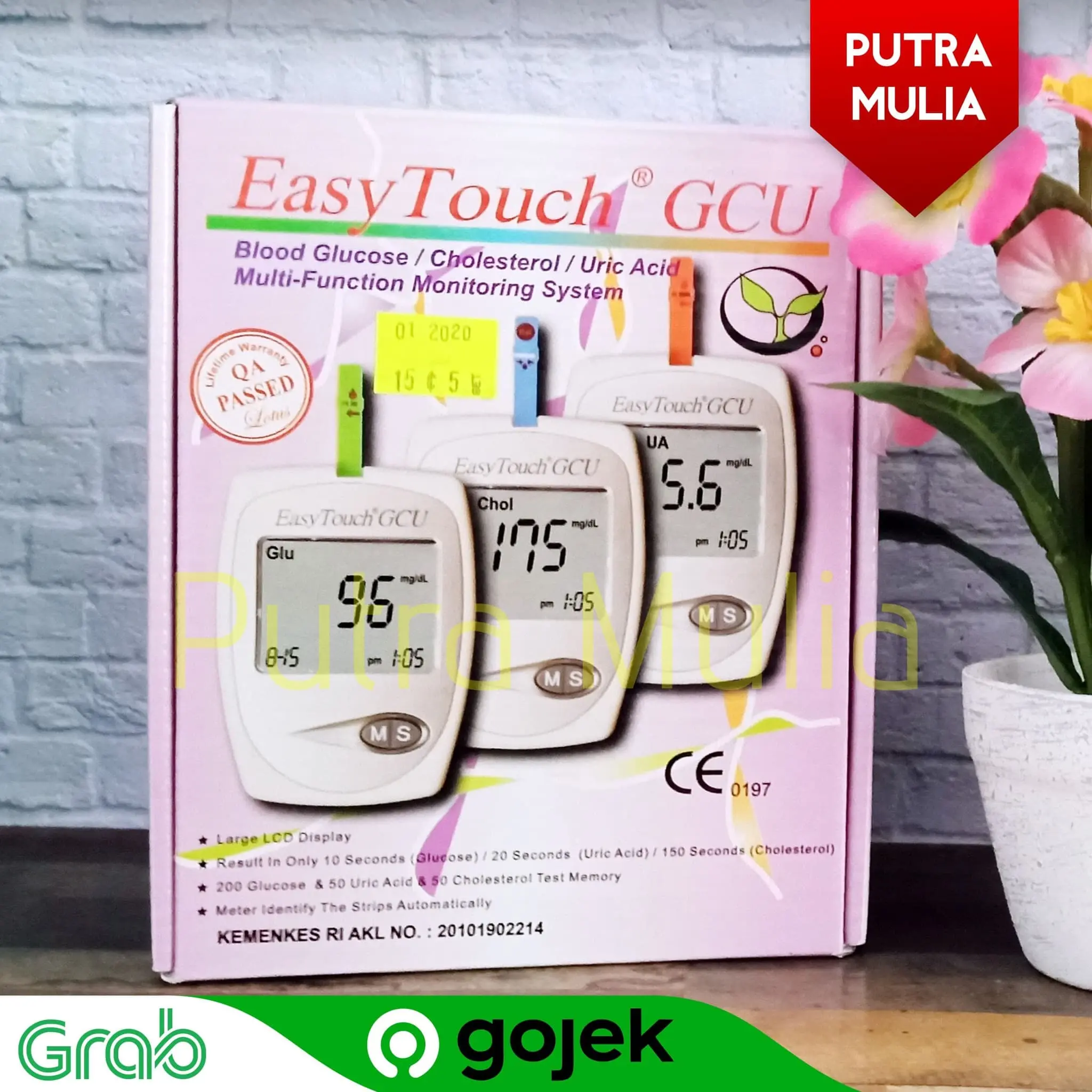 Easy Touch Alat Tes Gula Asam Urat Cholesterol GCU Cek 3in1