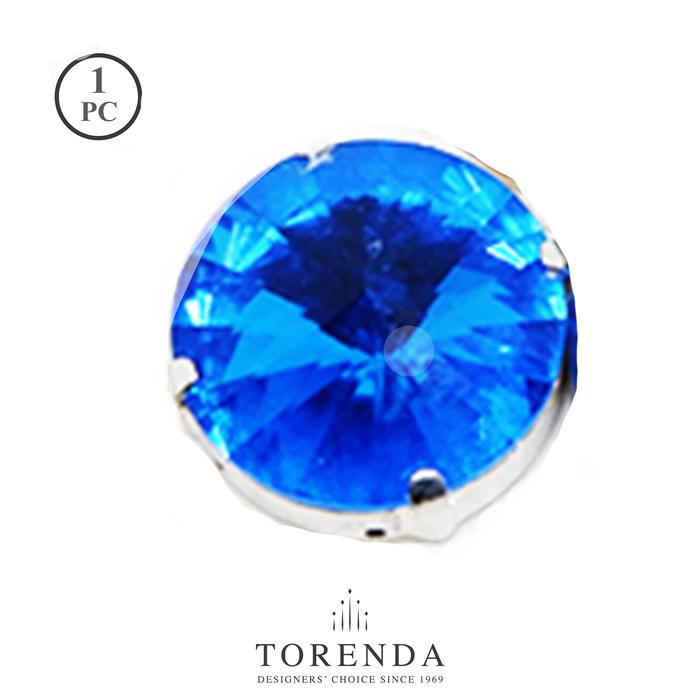 Gambar Torenda Cangkang Ceko Payet Kristal Jahit Bulat 18mm (Capri Blue)/pcs dari Torenda Kota Administrasi Jakarta Pusat Tokopedia