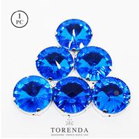 Gambar Torenda Cangkang Ceko Payet Kristal Jahit Bulat 18mm (Capri Blue)/pcs dari Torenda Kota Administrasi Jakarta Pusat 5 Tokopedia