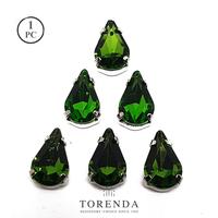 Gambar Torenda Cangkrang Payet Kristal Jahit Tetes 8x13mm Hijau-Emerald/pcs dari Torenda Kota Administrasi Jakarta Pusat 1 Tokopedia