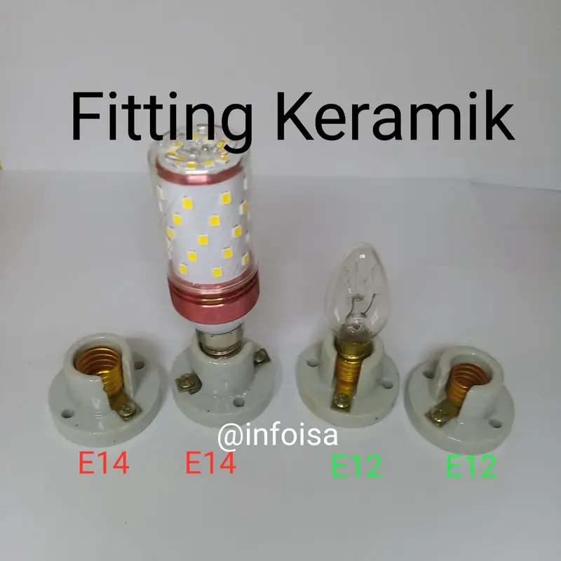 Fitting Keramik Lampu E12/ E14 0