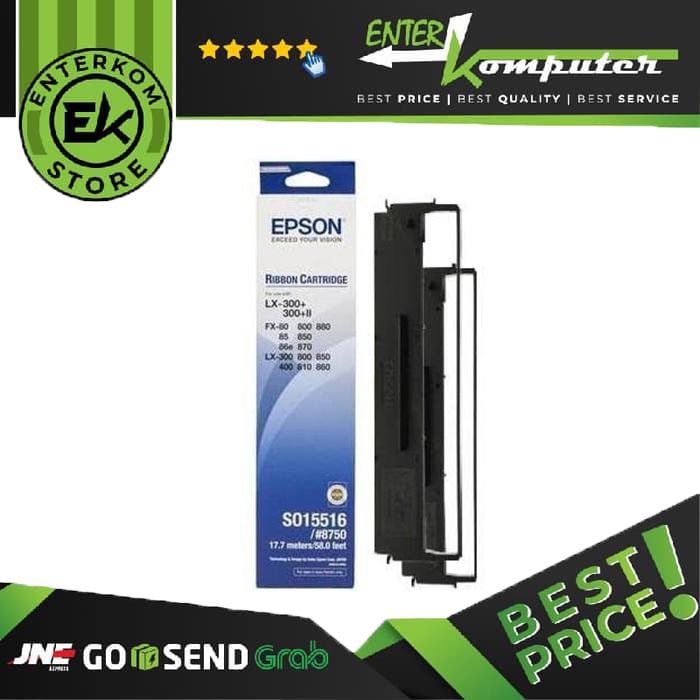 Gambar Ribbon Epson LX300 II (S015516) dari Enter Komputer Official Kota Administrasi Jakarta Pusat Tokopedia