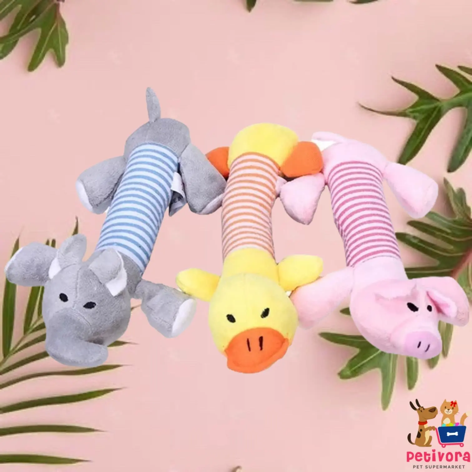 Mainan Boneka Stuffed Plush Puppet Suara Mencicit untuk Anjing Kucing