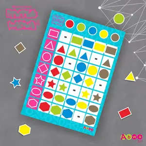 Mainan Edukasi Mencocokan Bentuk dan Warna Perekat Magnet Abwakids