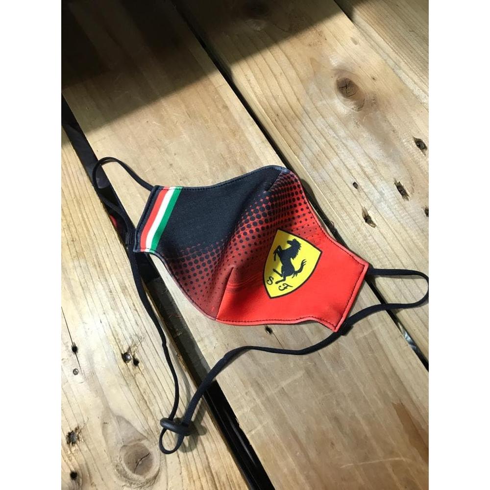 Masker premium FERRARI full print + adjusted strapt