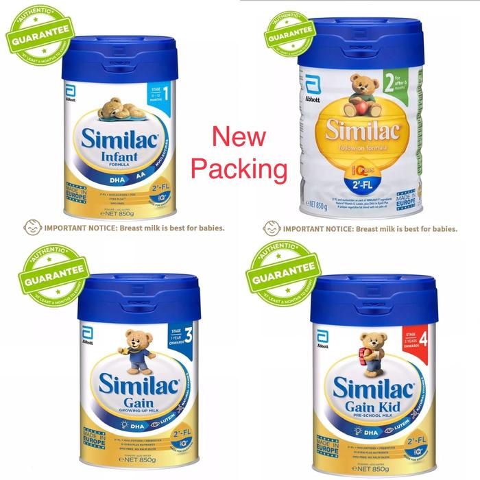 Jual SIMILAC Gain Stage 1 2 3 4 EYE-Q IQ Plus Susu Formula 850gr ...