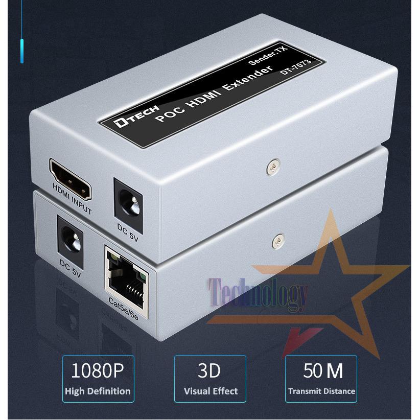 HDMI Extender 50 M Via Kabel LAN CAT5e/6 1080P Support POC