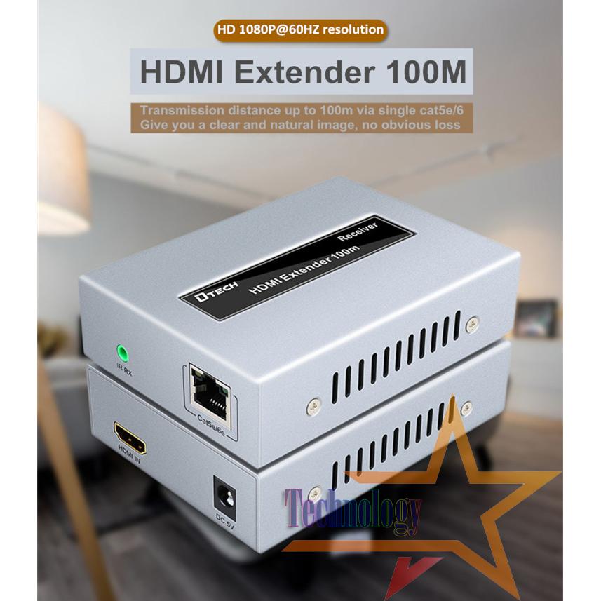 HDMI EXTENDER 100 M Full HD 1080P With IR PRODUK TERBAIK