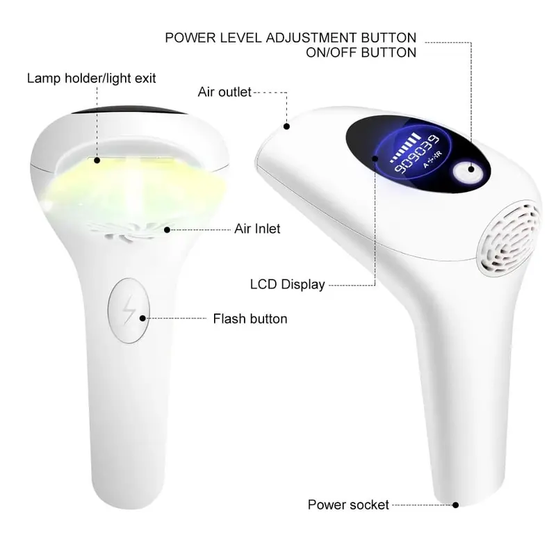 Profesional Permanen Depilator IPL Laser 900000 Flashes AML001 4