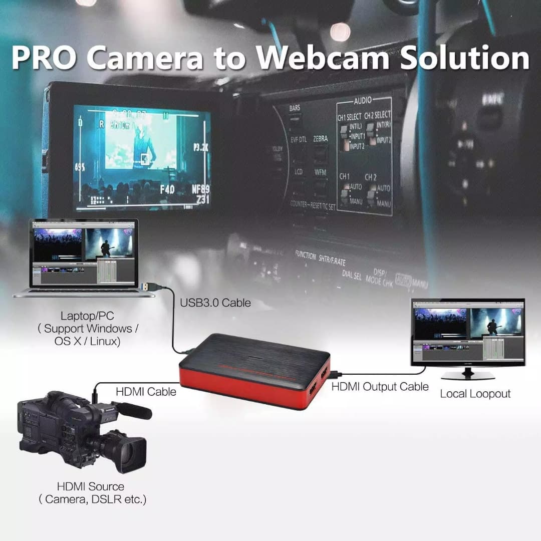 HDMI Video Capture Card USB 3.0 1080p HD Recorder For Live Streaming
